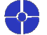 Blue Spinning Circle Quartered with Ball in Middle Spinning